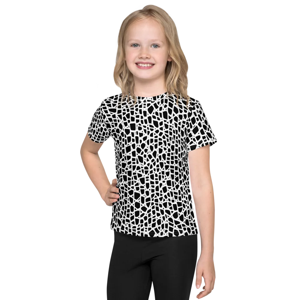 Noir Network on Kids Crew Neck T-Shirt — Front