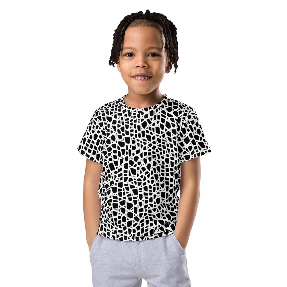 Noir Network on Kids Crew Neck T-Shirt — Front