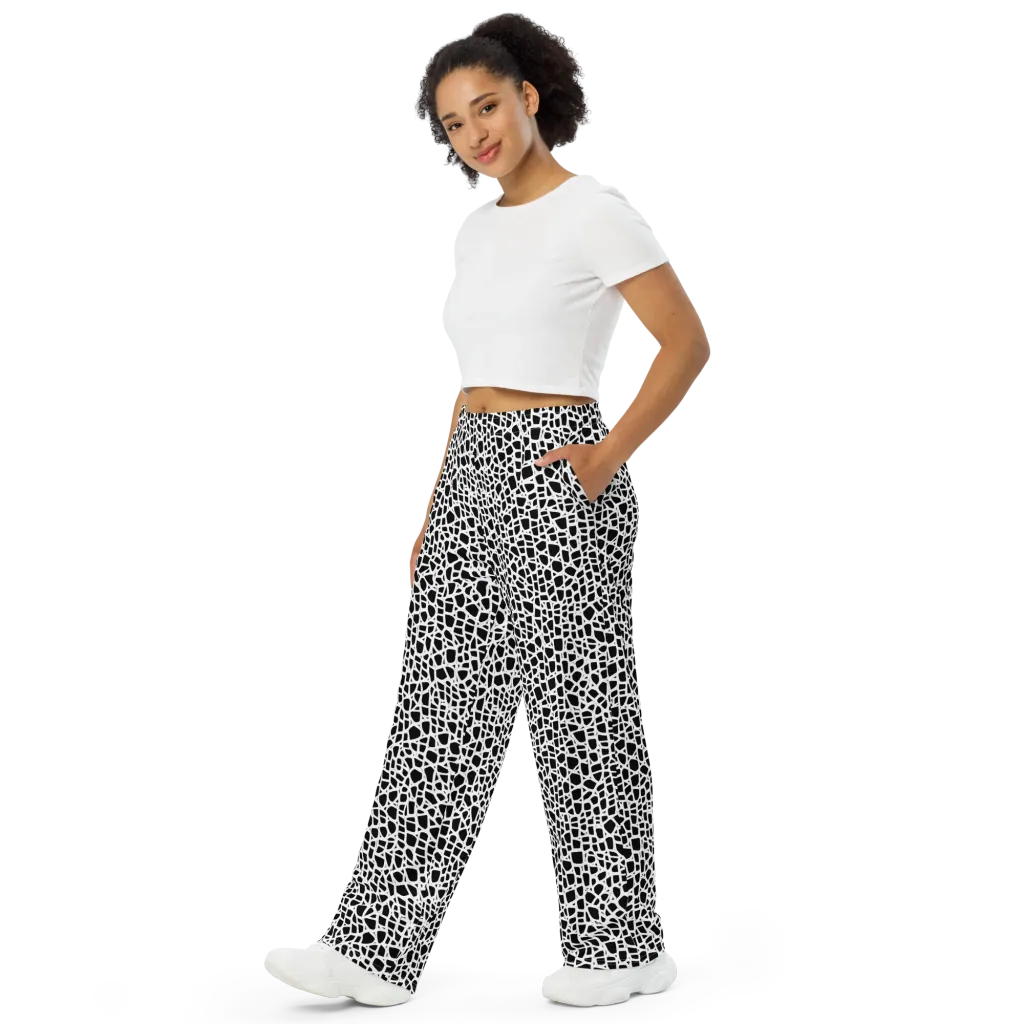 Noir Network on Wide-Leg Pants — Left Front