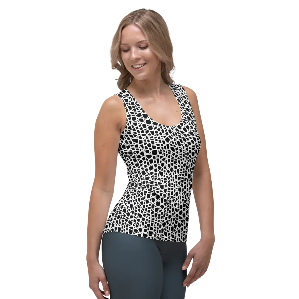 Noir Network on Women's Tank Top — Right Front