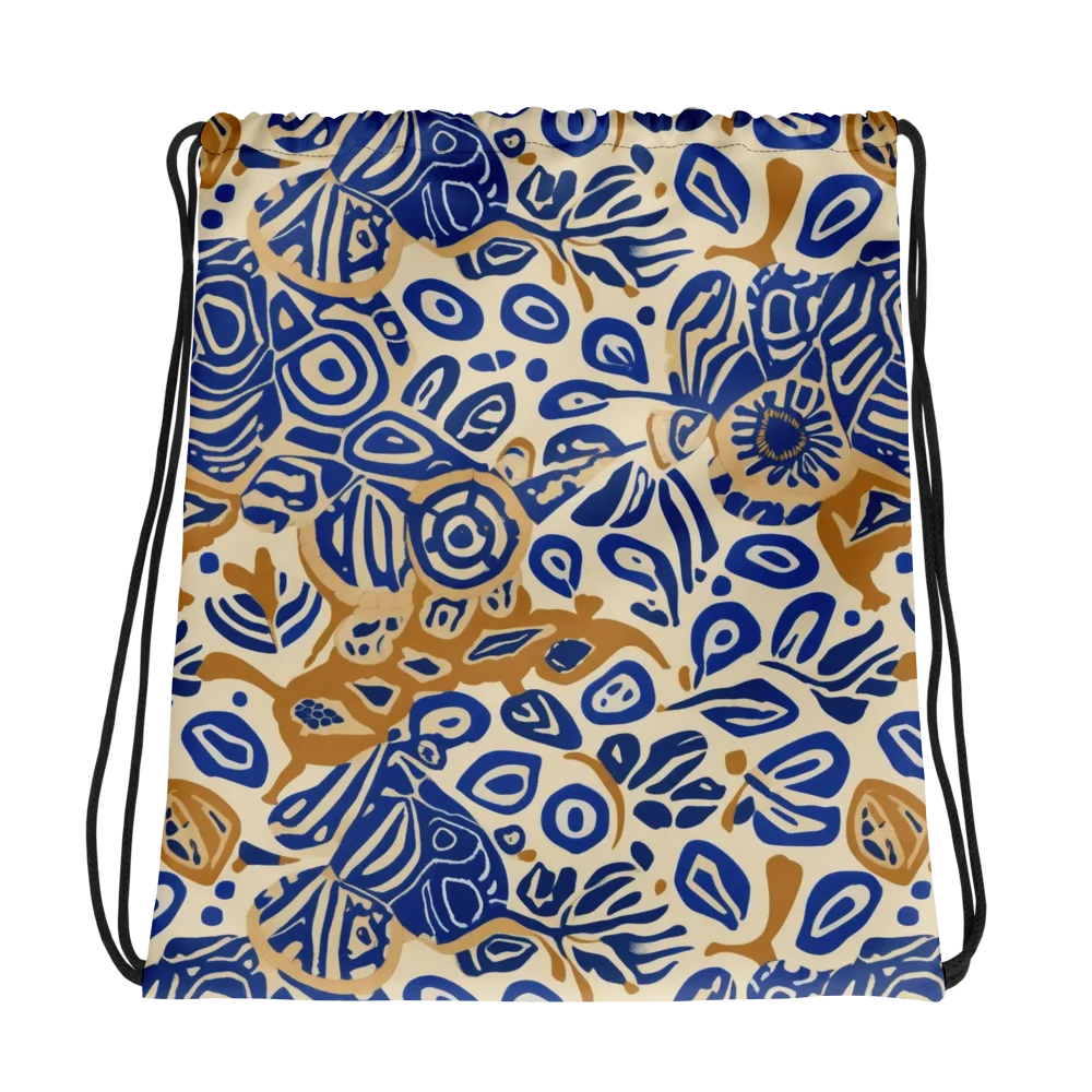 Blue Garden Static on Drawstring Bag — Photo
