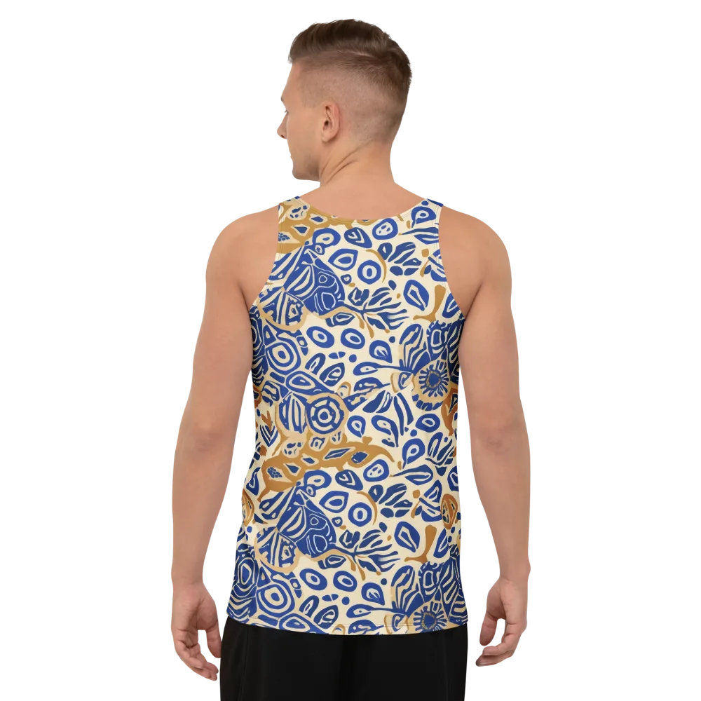 Blue Garden Static on Men's Tank Top — Back