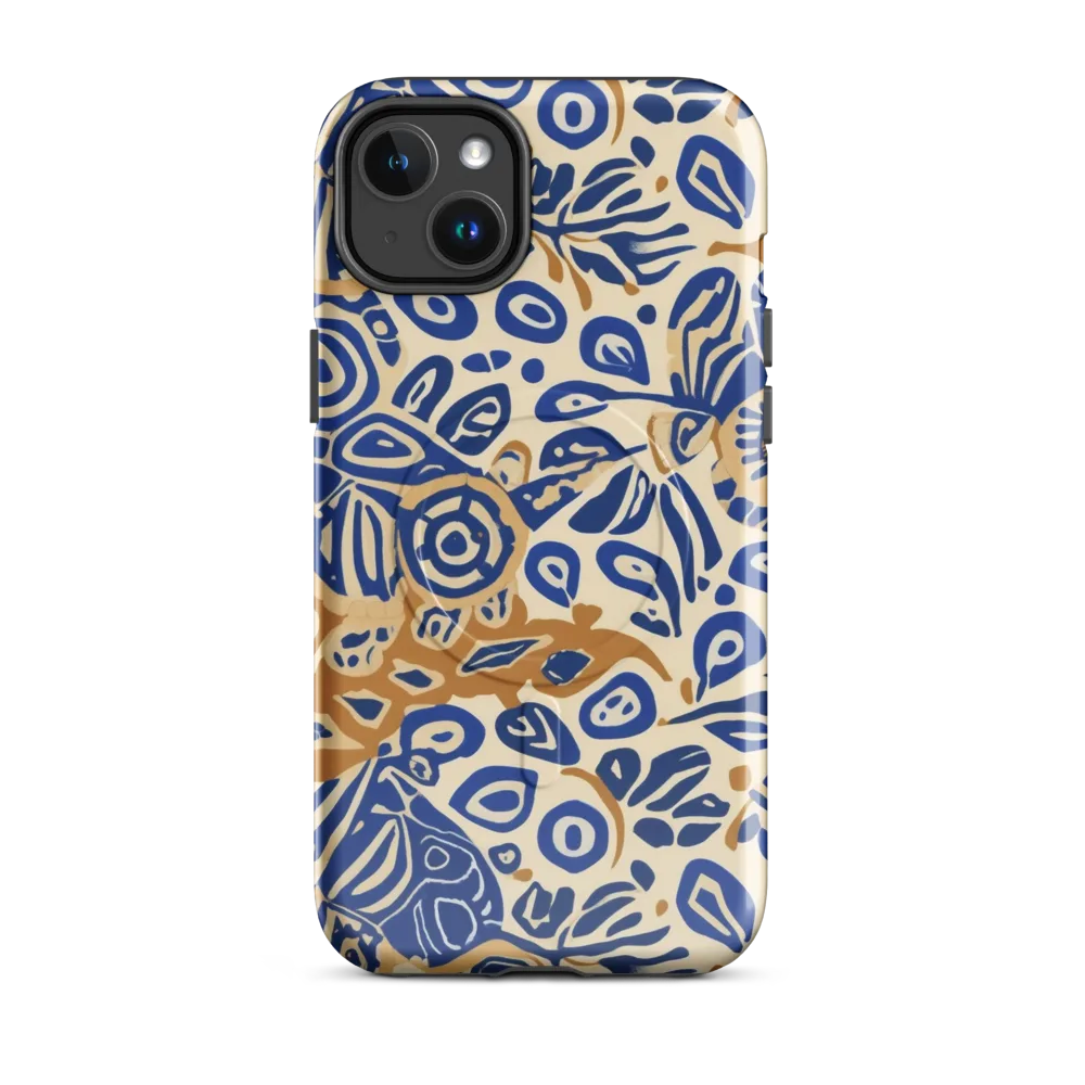 Blue Garden Static on MagSafe Tough Case for iPhone® — Front