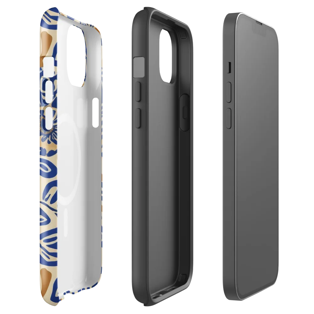 Blue Garden Static on MagSafe Tough Case for iPhone® — Front