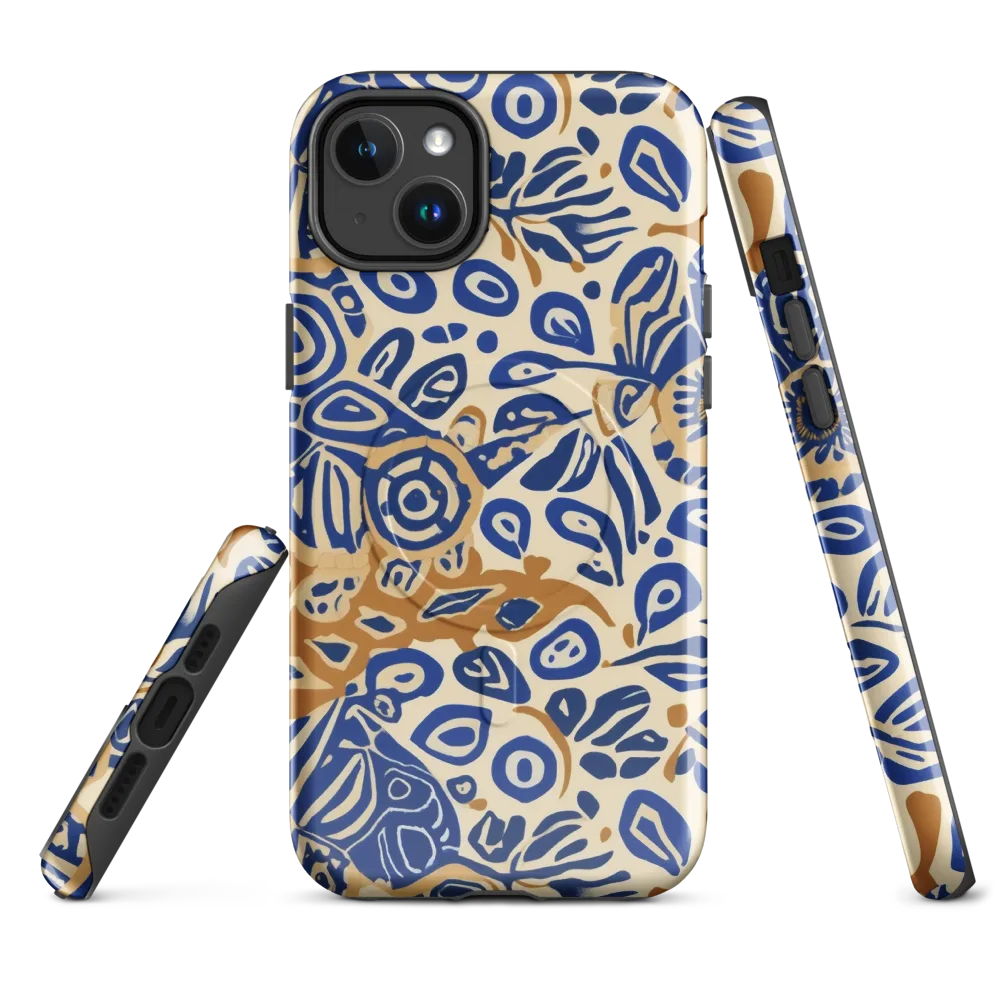Blue Garden Static on MagSafe Tough Case for iPhone® — Front