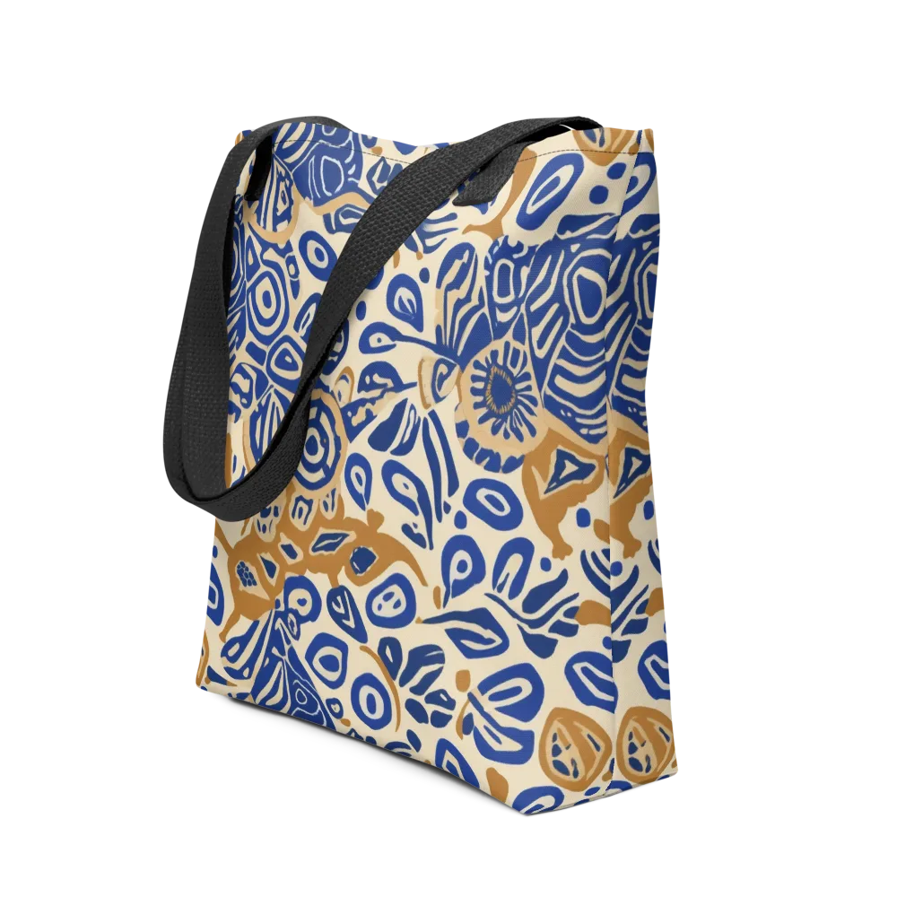 Blue Garden Static on Tote Bag — Front
