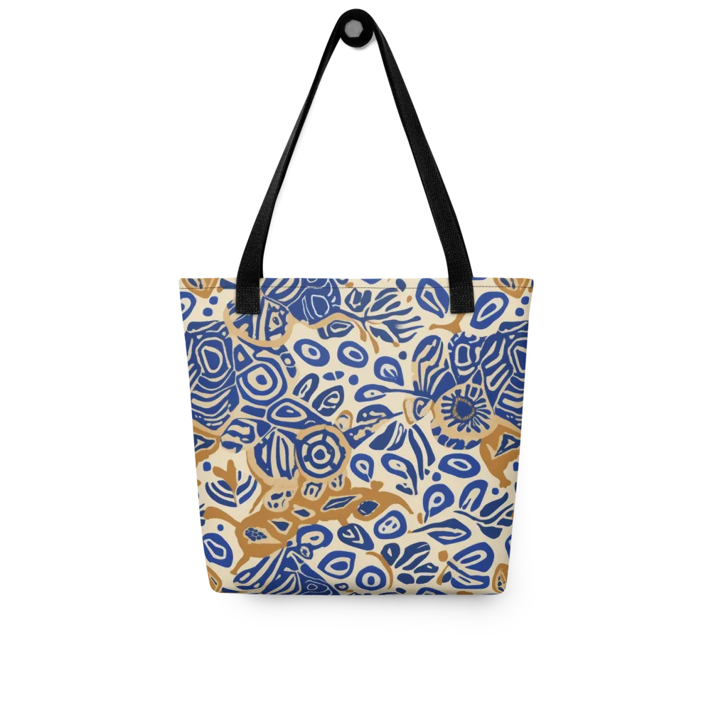 Blue Garden Static on Tote Bag — Front