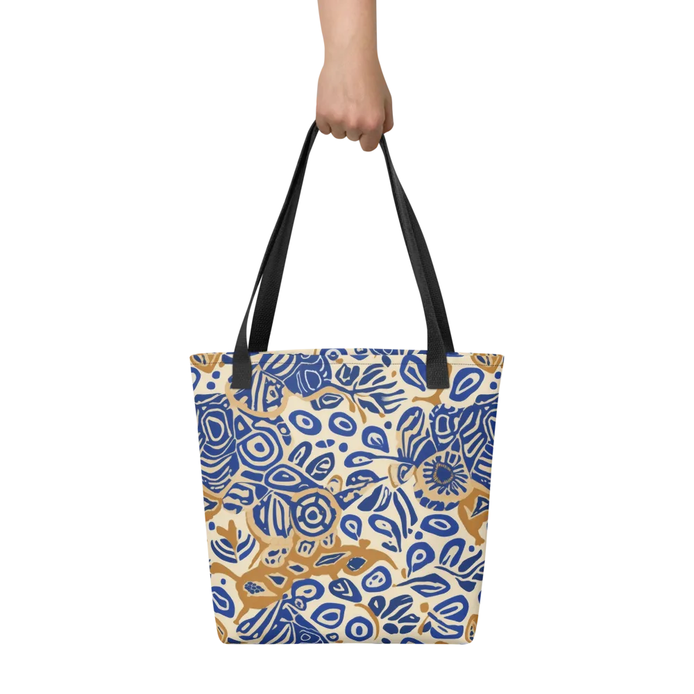 Blue Garden Static on Tote Bag — Front