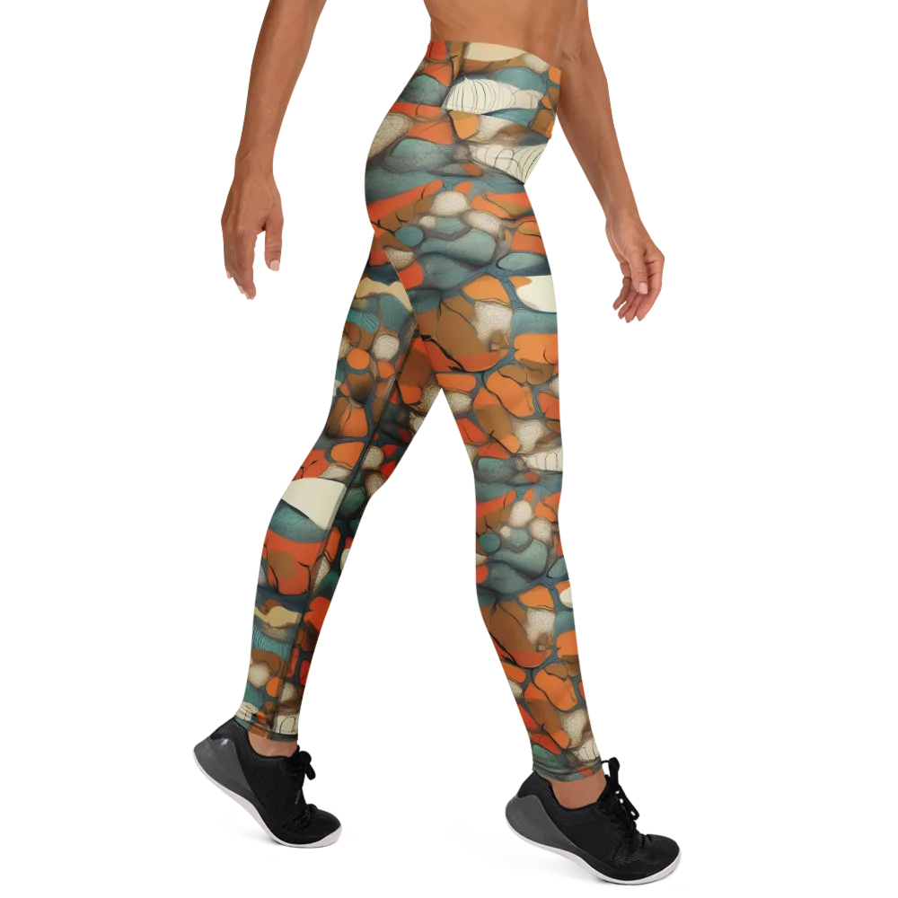Tidal Cellwork on Yoga Leggings — Right