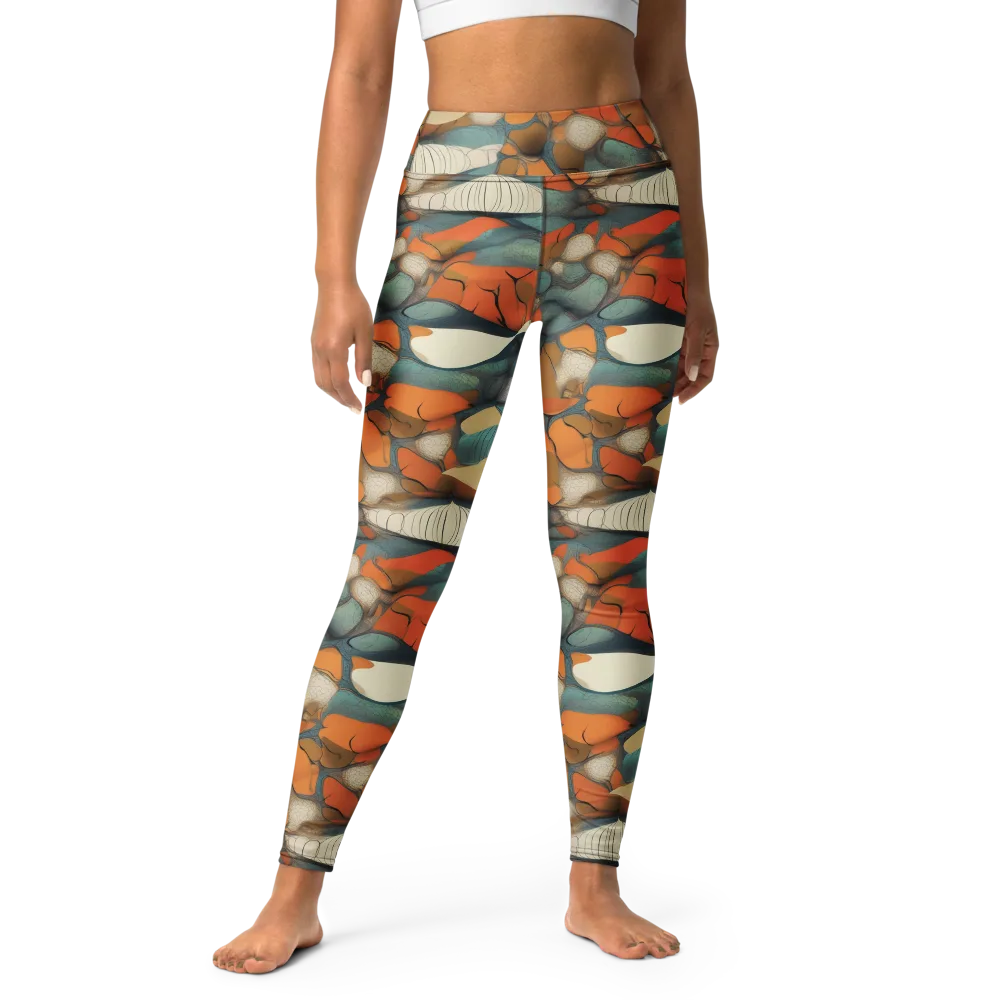 Tidal Cellwork on Yoga Leggings — Front