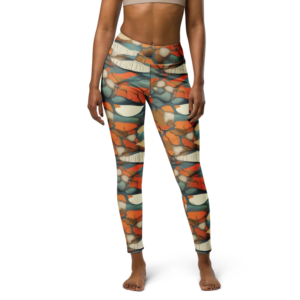 Tidal Cellwork on Yoga Leggings — Front