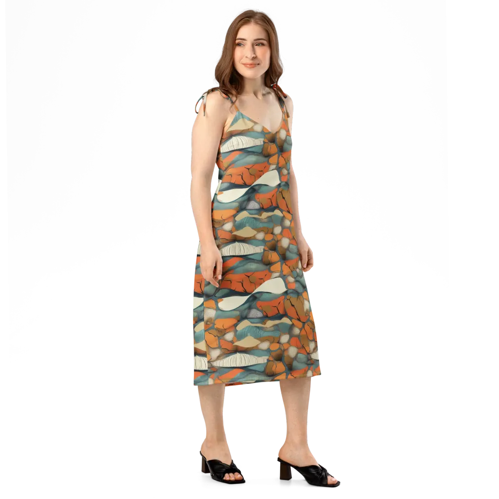 Tidal Cellwork on Slip Dress — Right Front