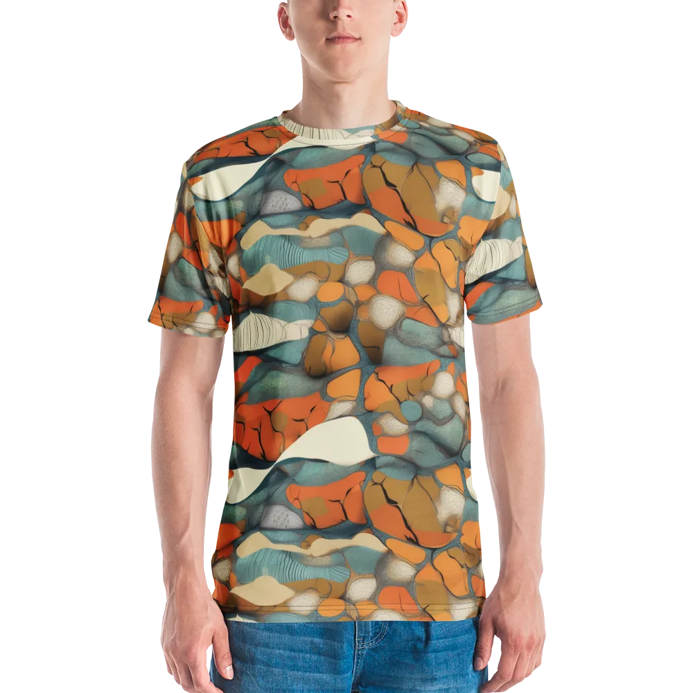 Tidal Cellwork on Men's Crew Neck T-Shirt — Front