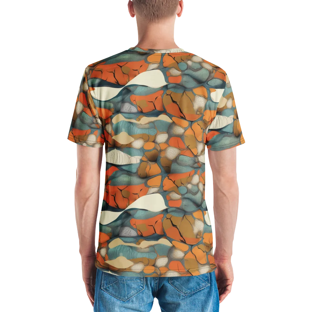 Tidal Cellwork on Men's Crew Neck T-Shirt — Back
