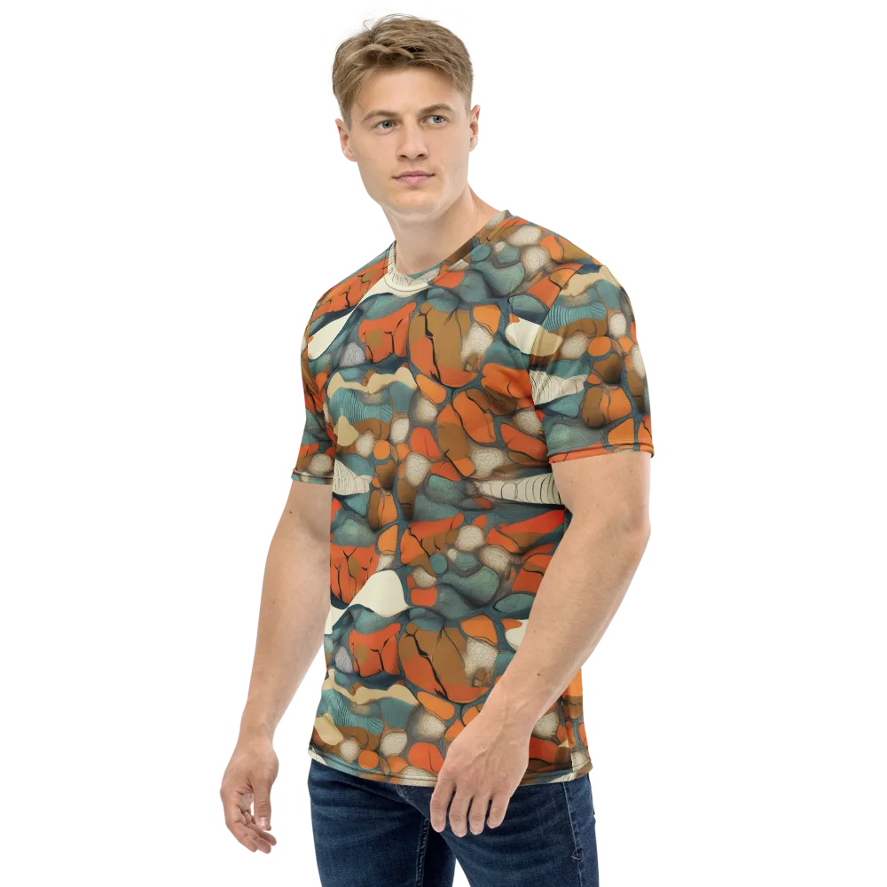 Tidal Cellwork on Men's Crew Neck T-Shirt — Left