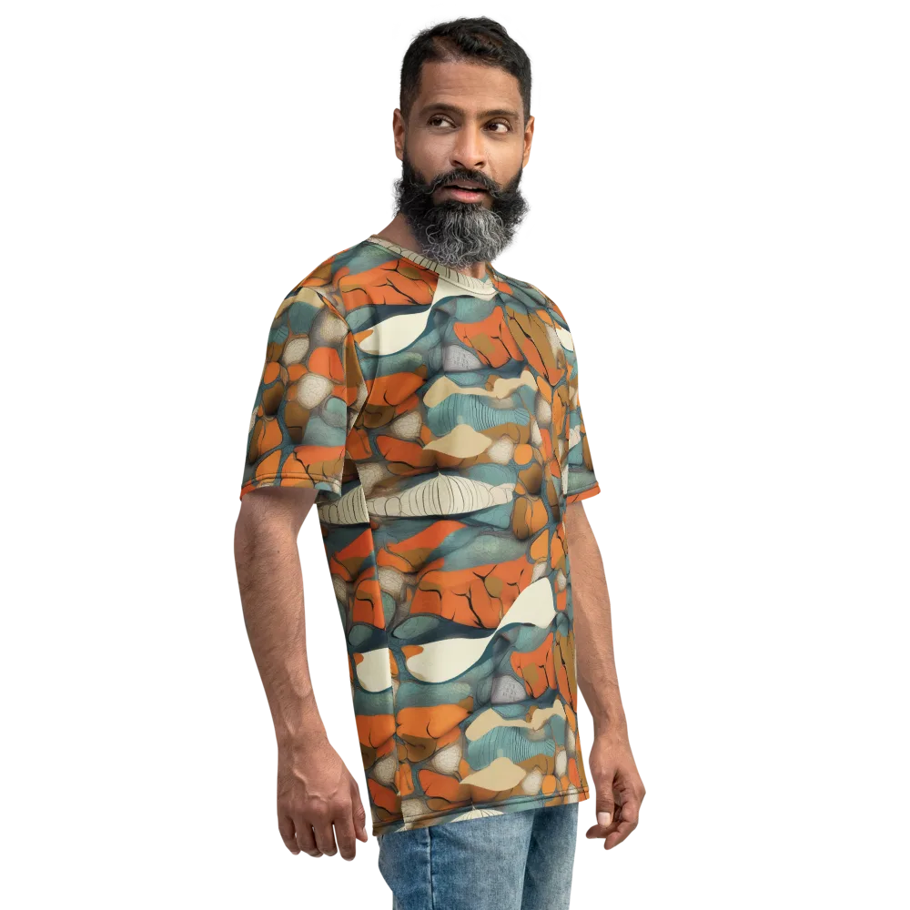 Tidal Cellwork on Men's Crew Neck T-Shirt — Right