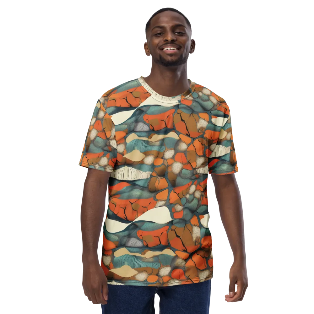 Tidal Cellwork on Men's Crew Neck T-Shirt — Front