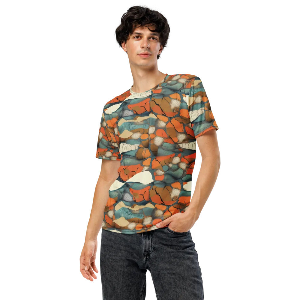 Tidal Cellwork on Men's Crew Neck T-Shirt — Front