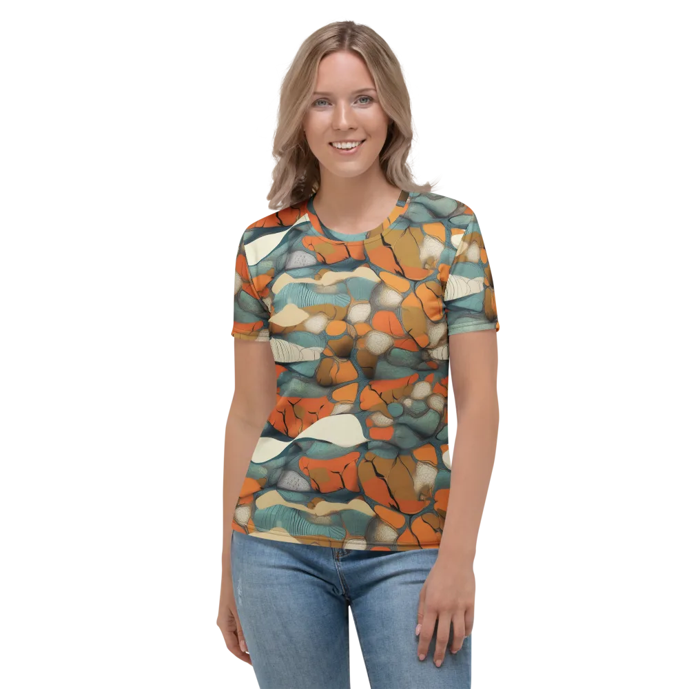 Tidal Cellwork on Women's Crew Neck T-Shirt — Front