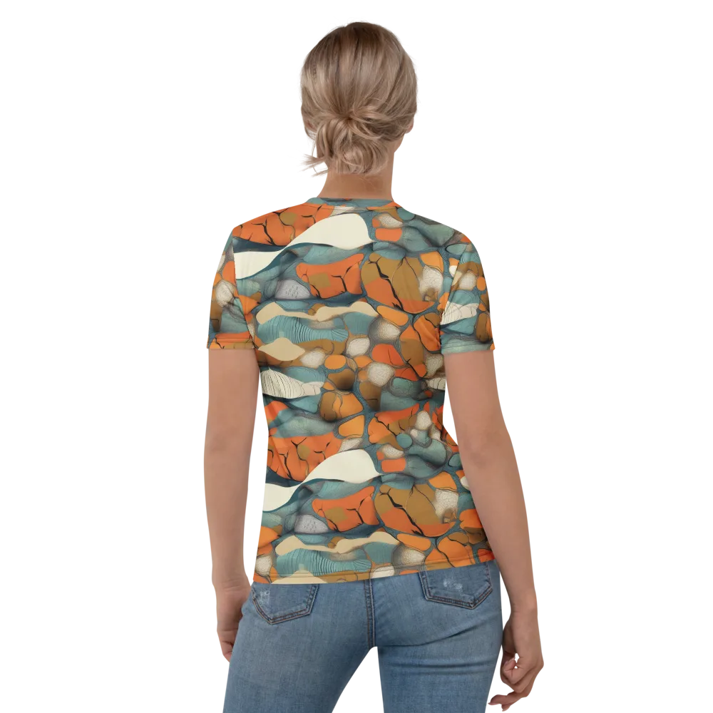 Tidal Cellwork on Women's Crew Neck T-Shirt — Back