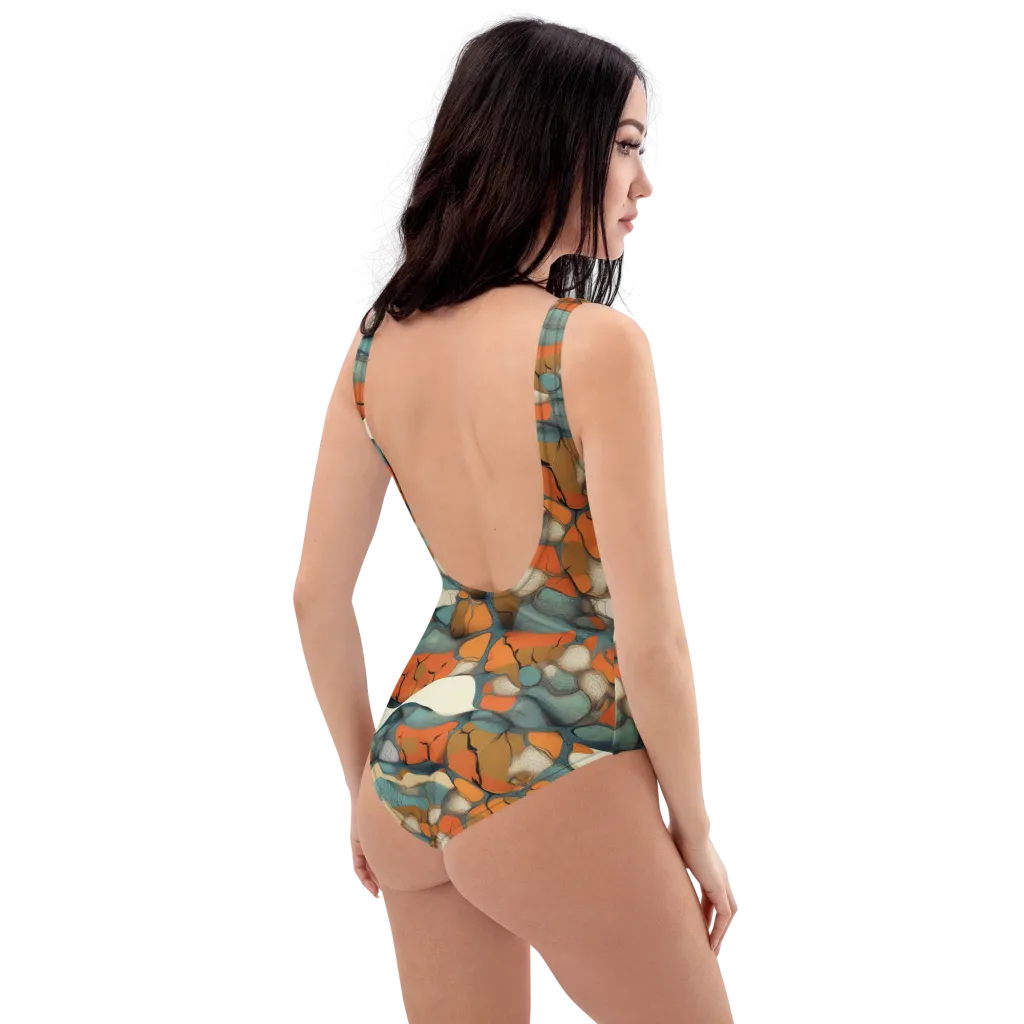 Tidal Cellwork on One-Piece Swimsuit — Right Back