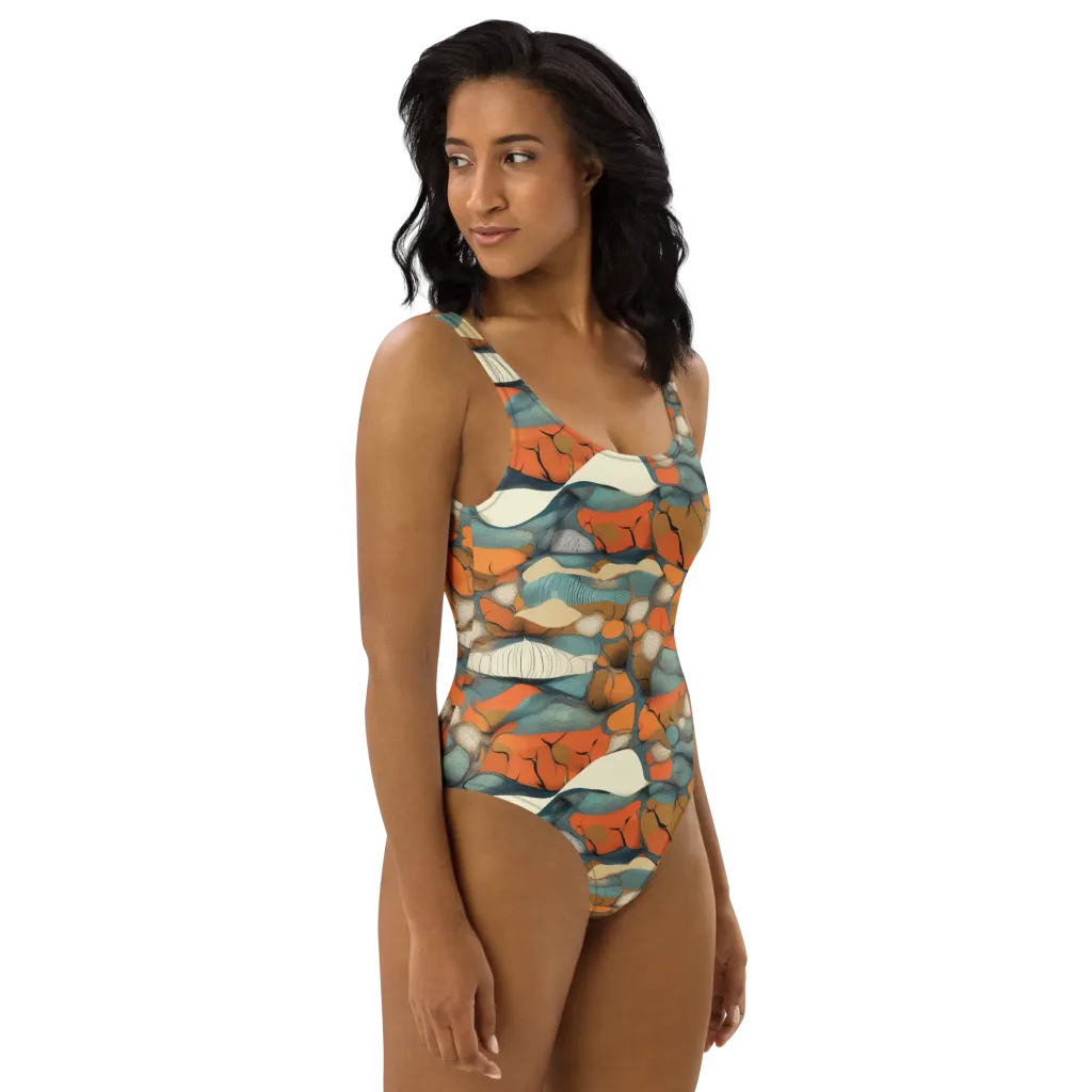 Tidal Cellwork on One-Piece Swimsuit — Right