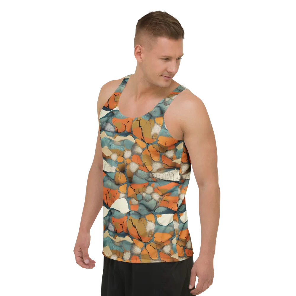 Tidal Cellwork on Men's Tank Top — Left Front