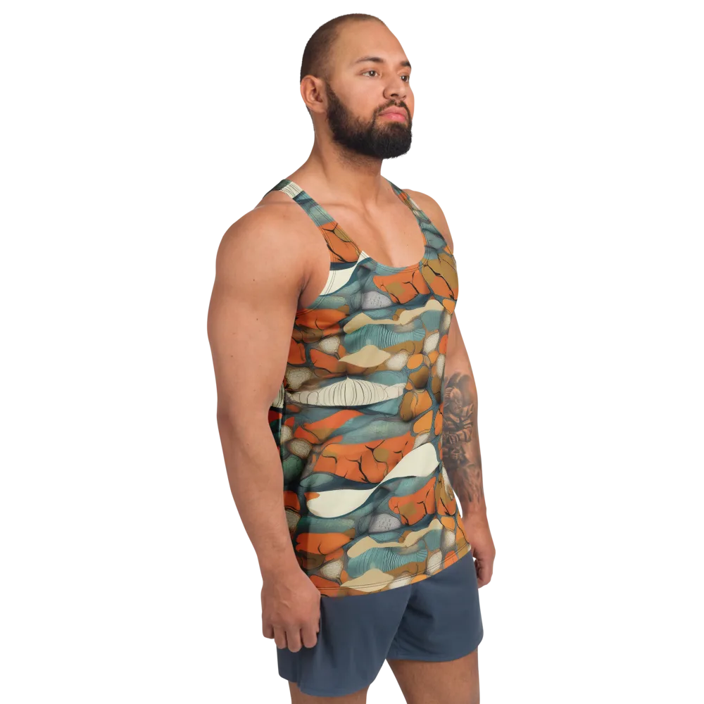 Tidal Cellwork on Men's Tank Top — Right Front