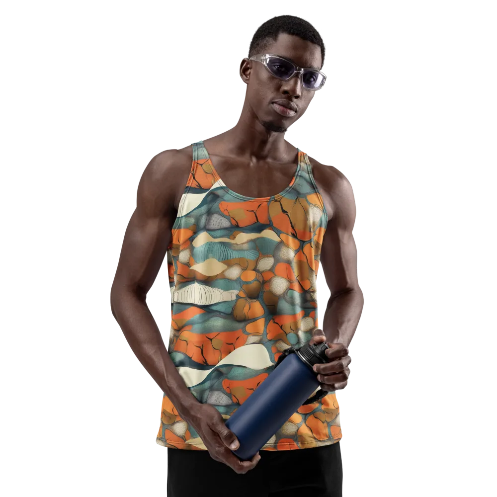 Tidal Cellwork on Men's Tank Top — Front