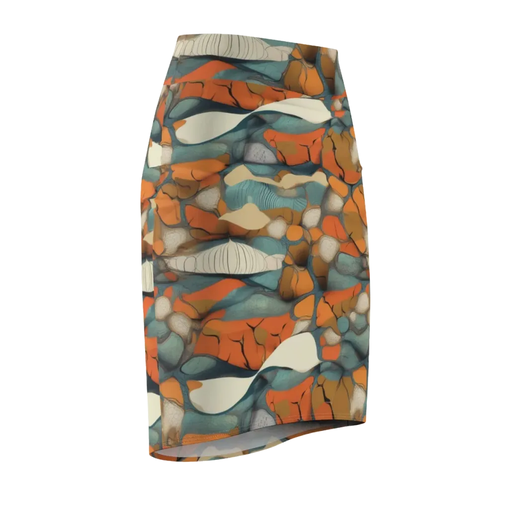 Tidal Cellwork on Pencil Skirt — Front Side