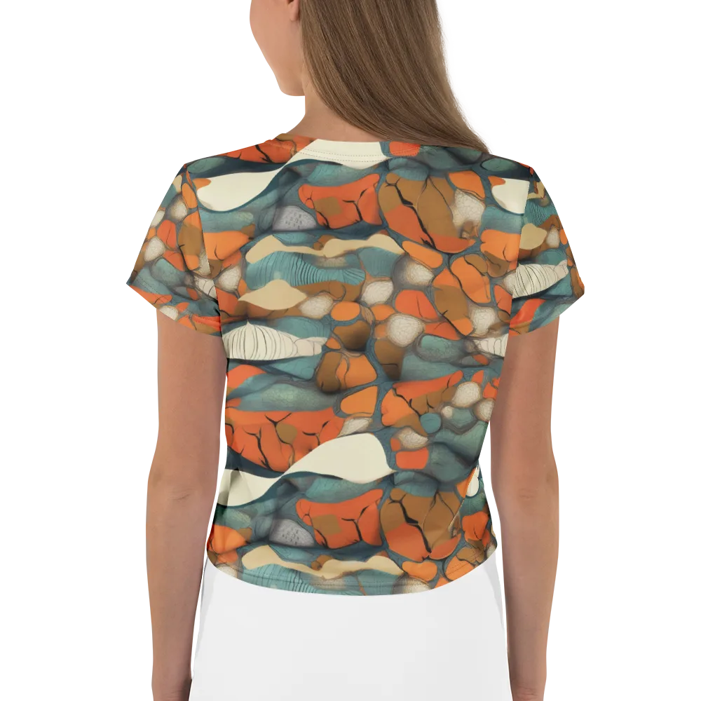 Tidal Cellwork on Crop Tee — Back