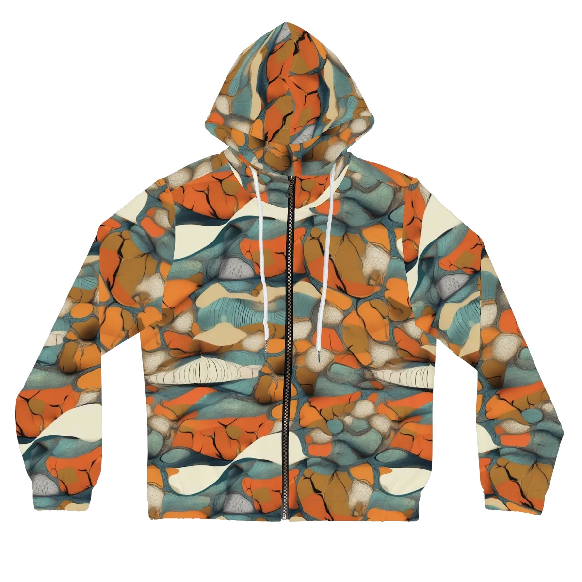 Tidal Cellwork on Women's Full-Zip Hoodie — Front