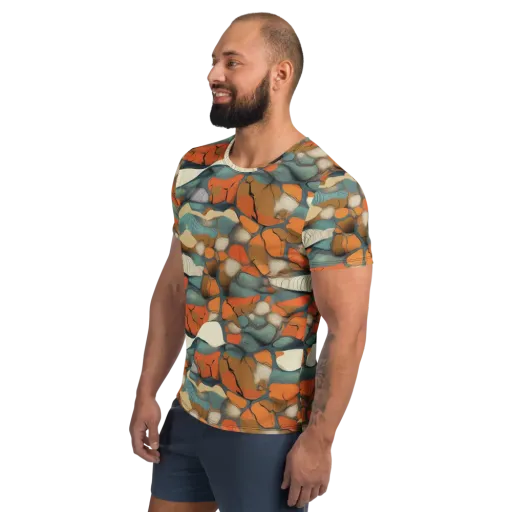 Tidal Cellwork on a Men's Athletic T-Shirt