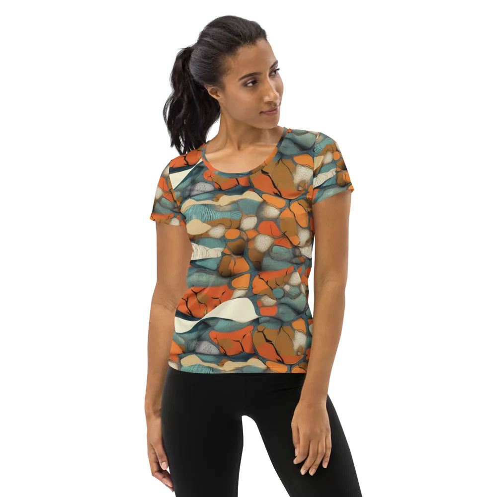 Tidal Cellwork on Women's Athletic T-Shirt — Front