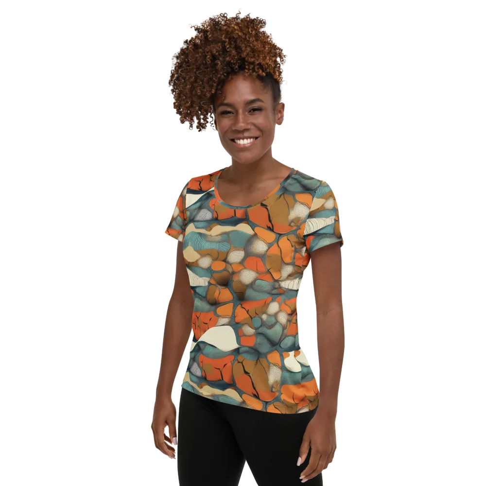 Tidal Cellwork on Women's Athletic T-Shirt — Left