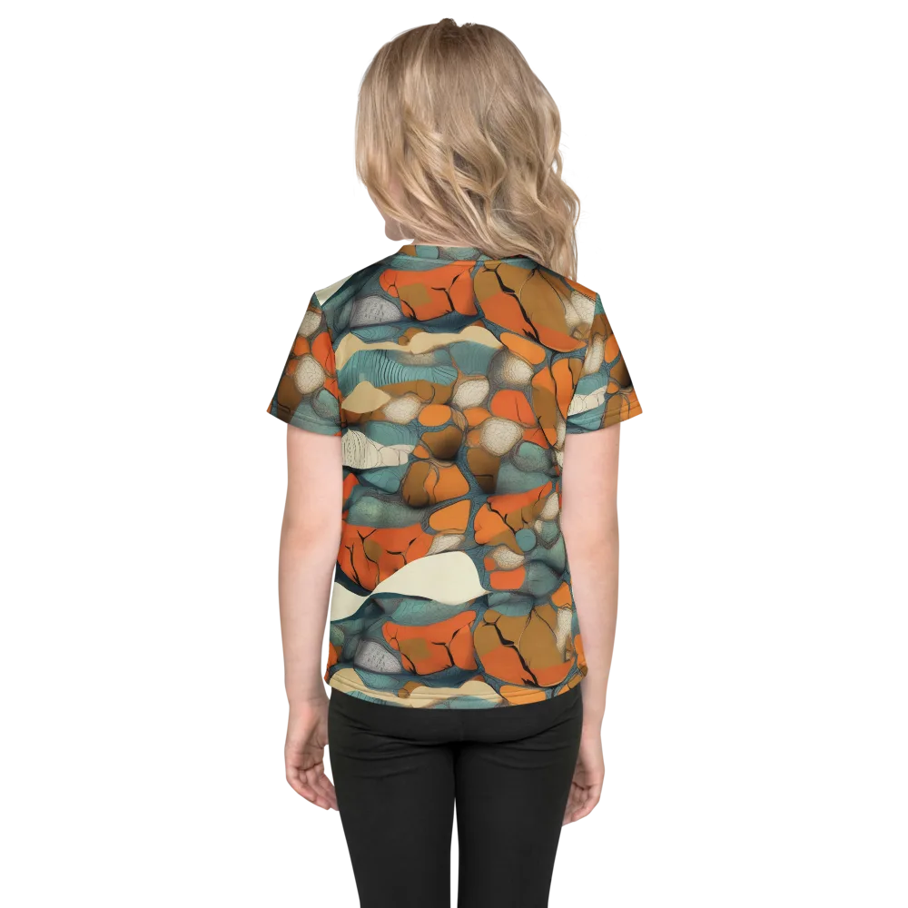 Tidal Cellwork on Kids Crew Neck T-Shirt — Back