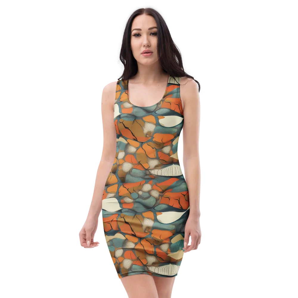 Tidal Cellwork on Bodycon Dress — Front