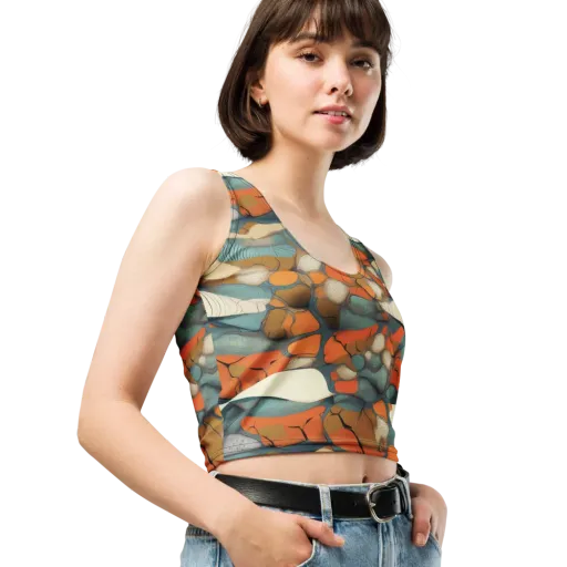 Tidal Cellwork on a Crop Top