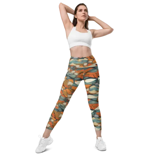 Tidal Cellwork on a Leggings with Pockets
