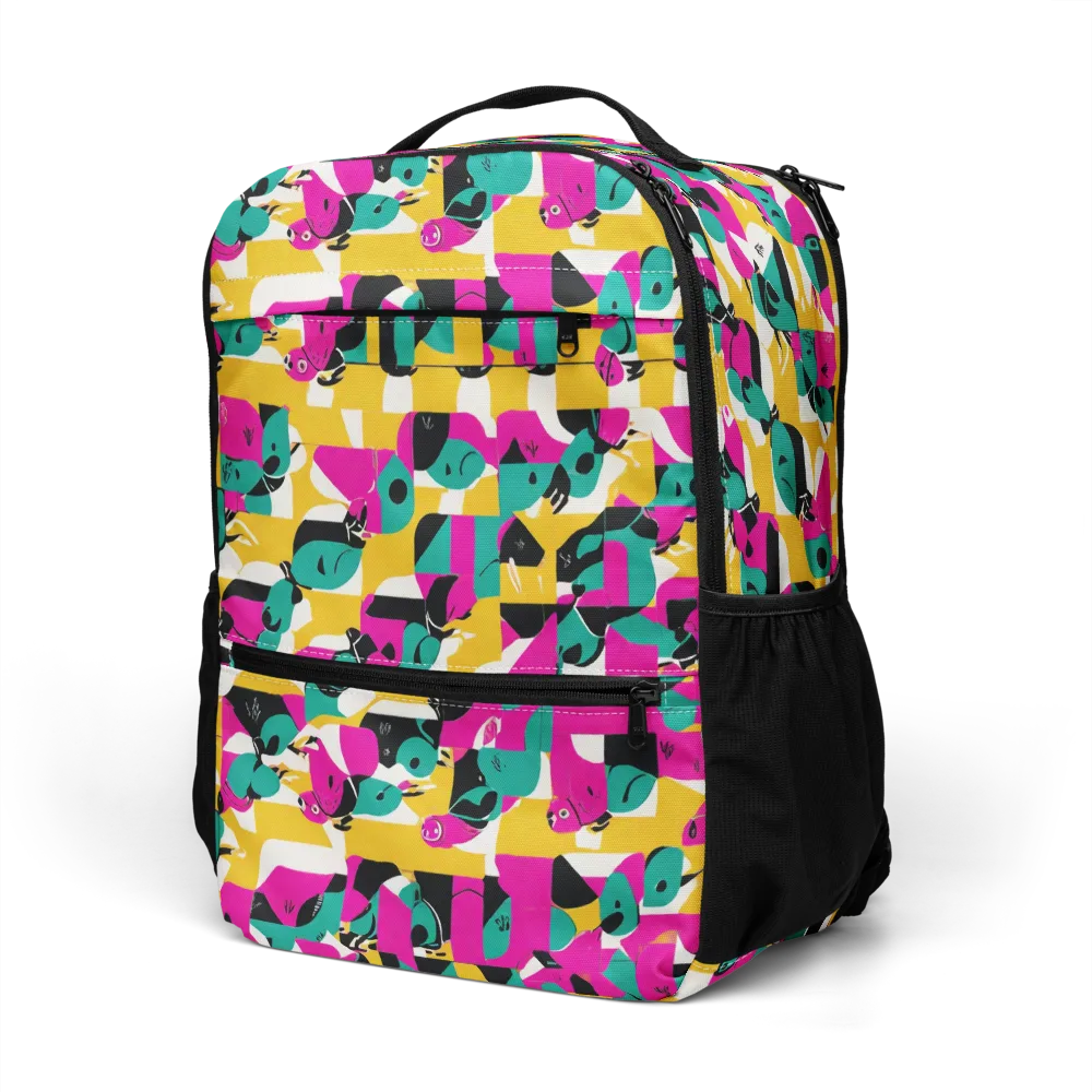 Parrot Parade on Utility Backpack — Left Front