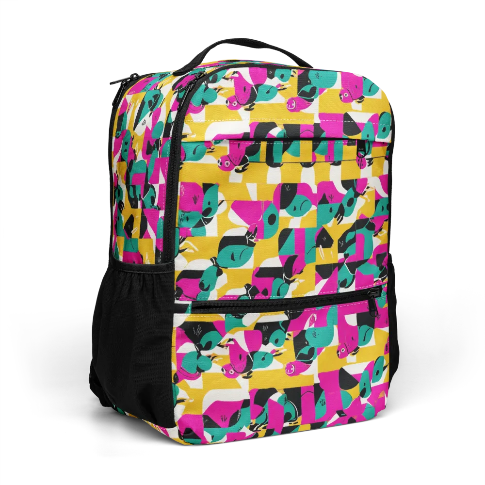 Parrot Parade on Utility Backpack — Right Front