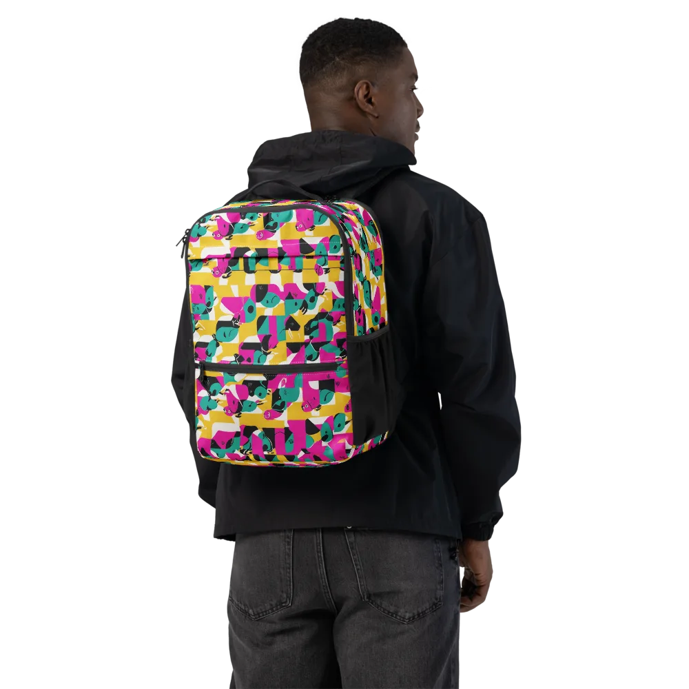 Parrot Parade on Utility Backpack — Back