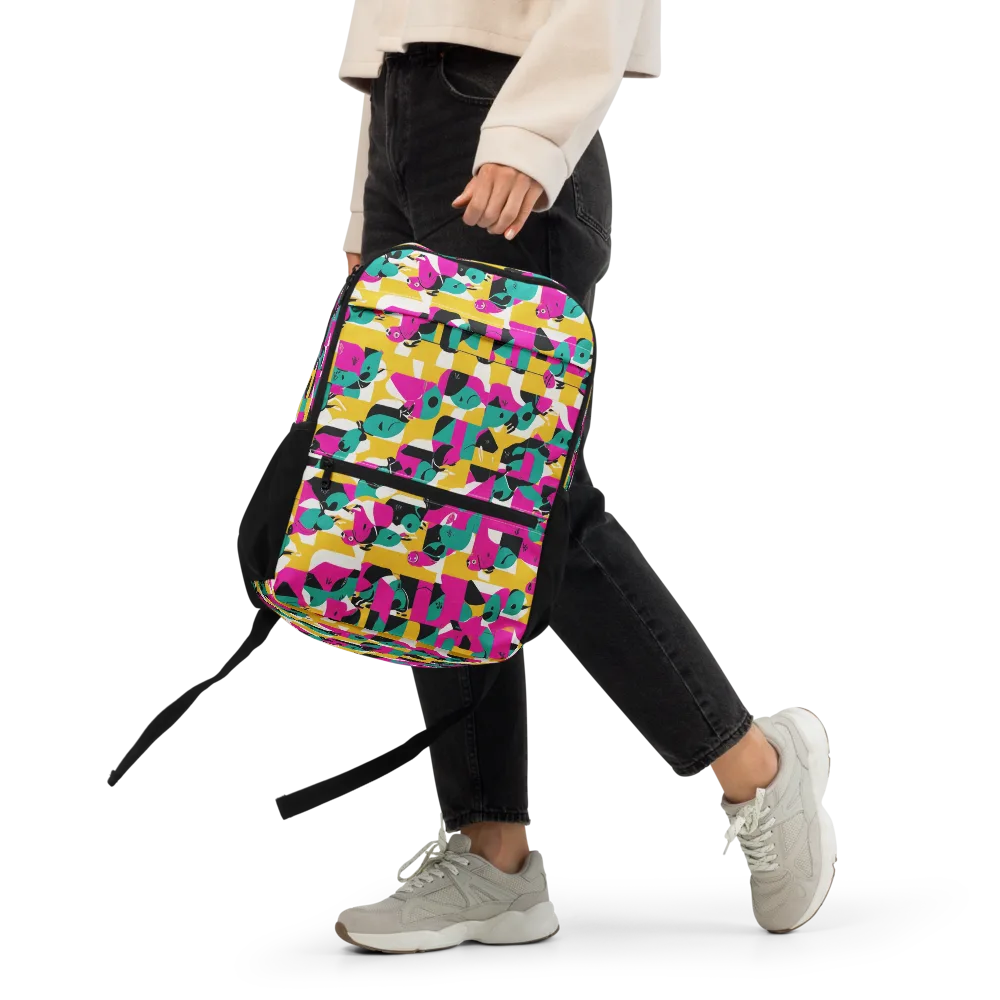 Parrot Parade on Utility Backpack — Front