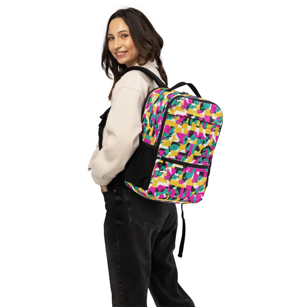 Parrot Parade on Utility Backpack — Back