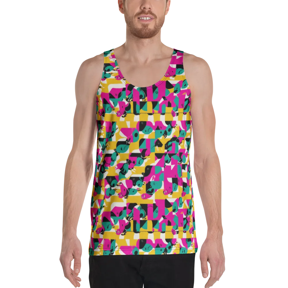 Parrot Parade on Men's Tank Top — Front