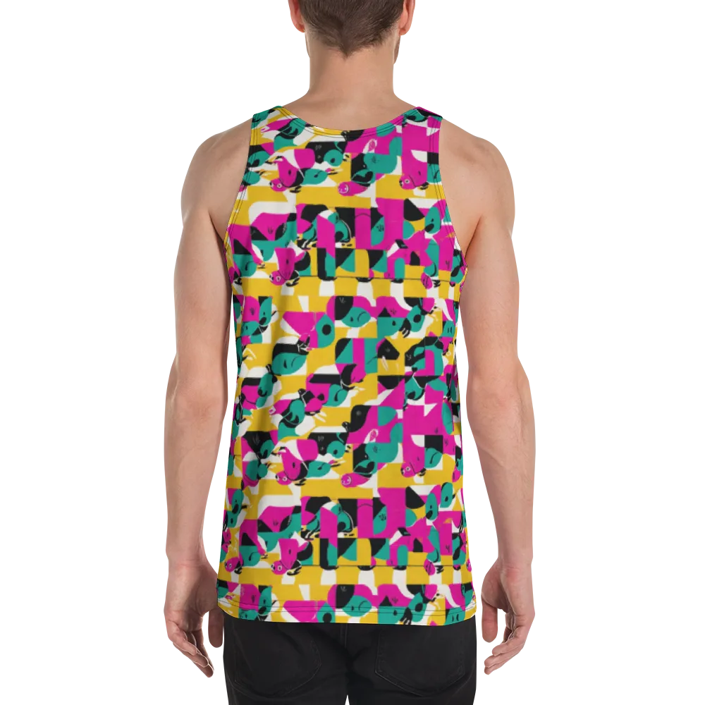 Parrot Parade on Men's Tank Top — Back