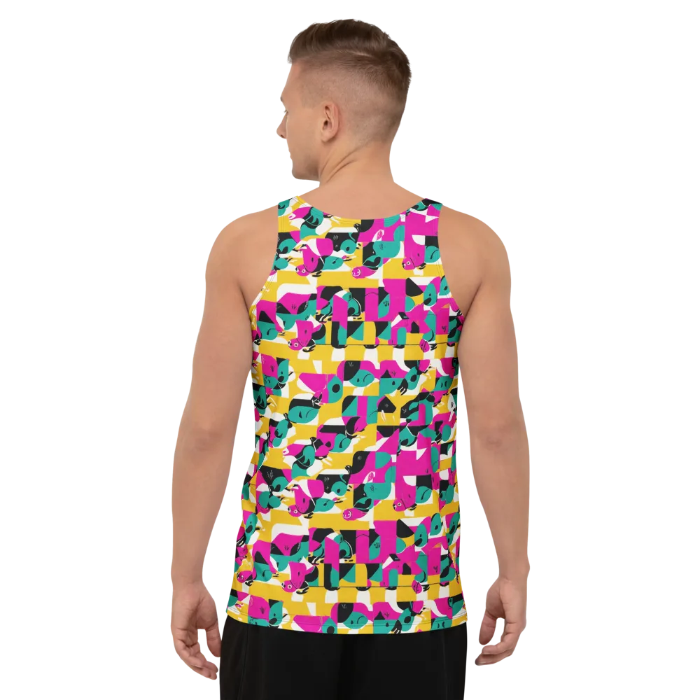 Parrot Parade on Men's Tank Top — Back