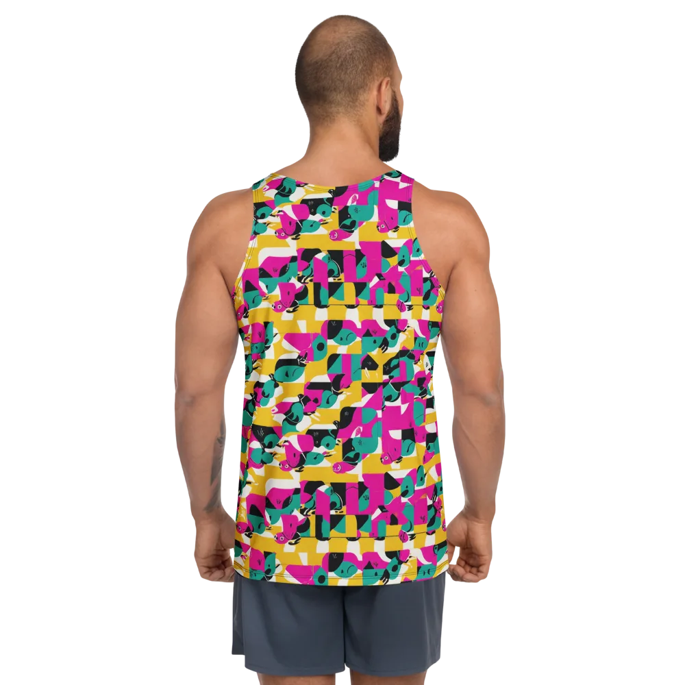 Parrot Parade on Men's Tank Top — Back