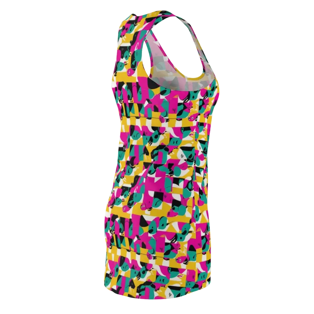 Parrot Parade on Racerback Dress — Back Side