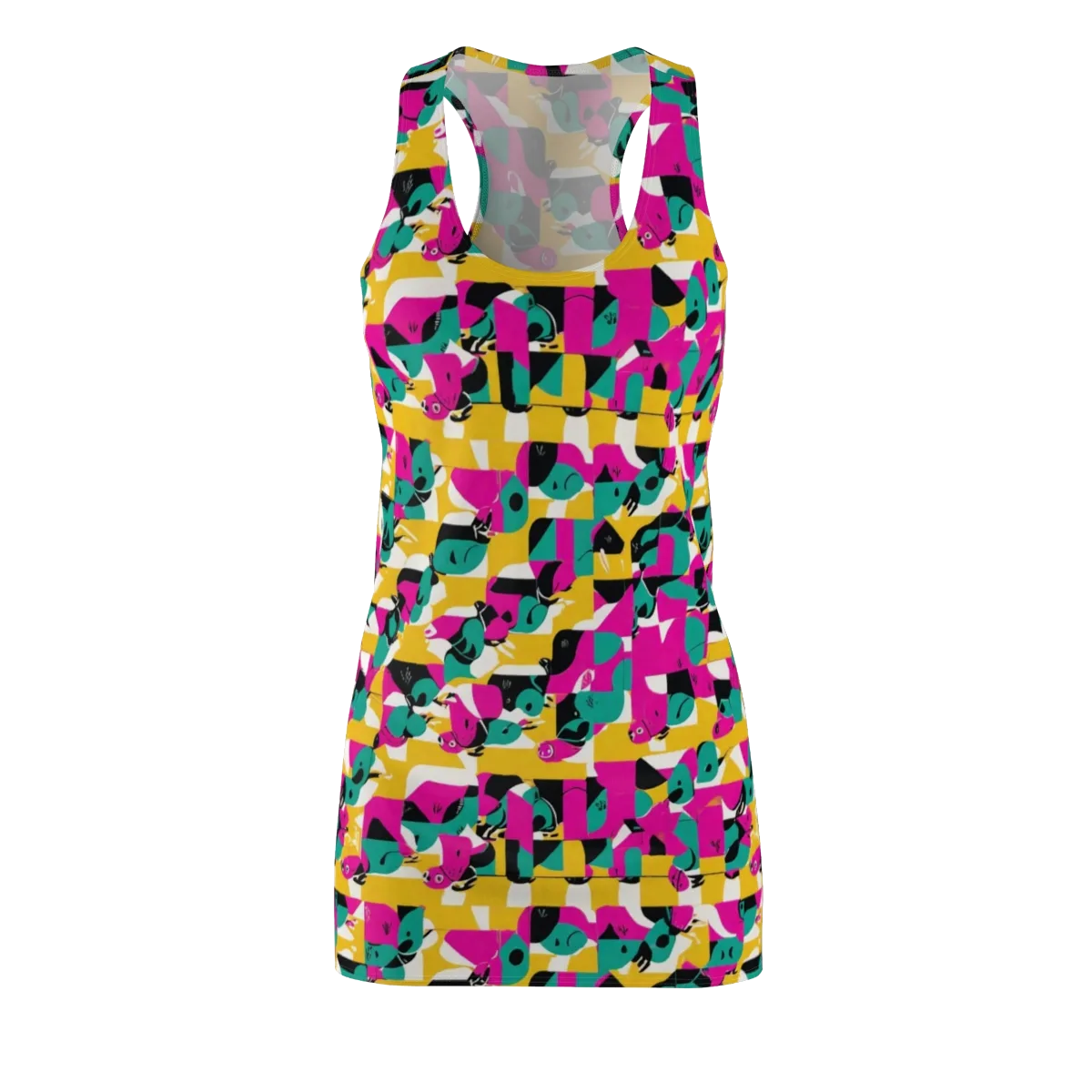 Parrot Parade on Racerback Dress — Front